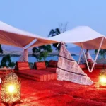 Traditional Arabian Desert Camp Setup for Desert Safari Abu Dhabi
