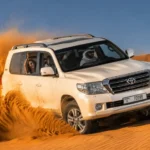 Desert safari Abu Dhabi dune bashing Land Cruiser
