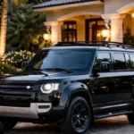Luxury Land Rover Defender for VIP Transfer Service in Desert Safari Abu Dhabi